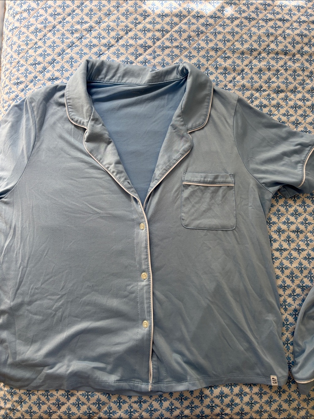 Light Blue Short-Sleeve Pajama Set
